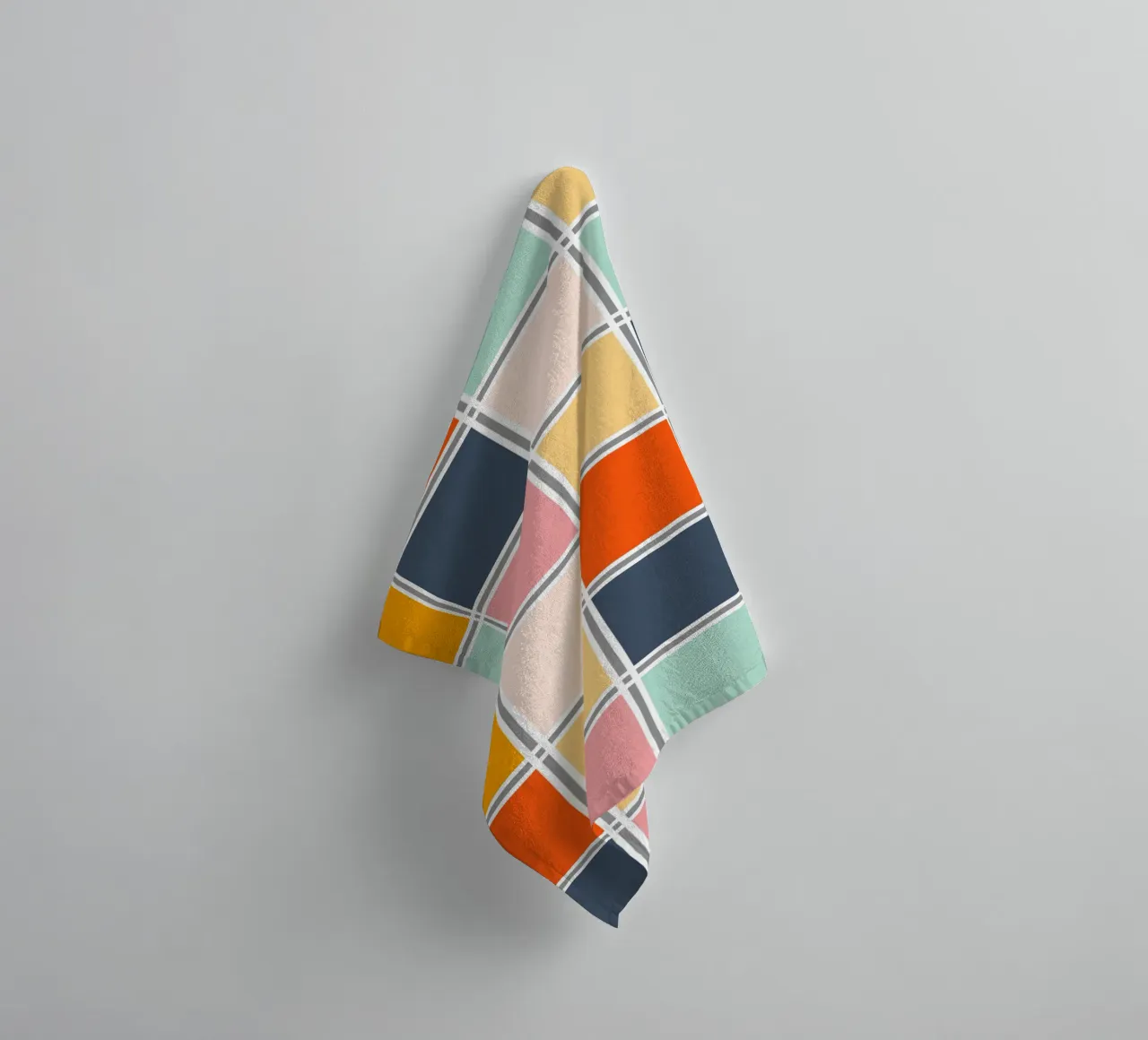 Retro Plaid Karo II asciugamano da bagno da BAINAI