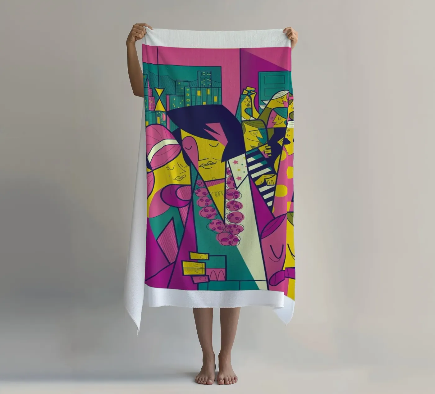Elvis beach towel by Ale Giorgini