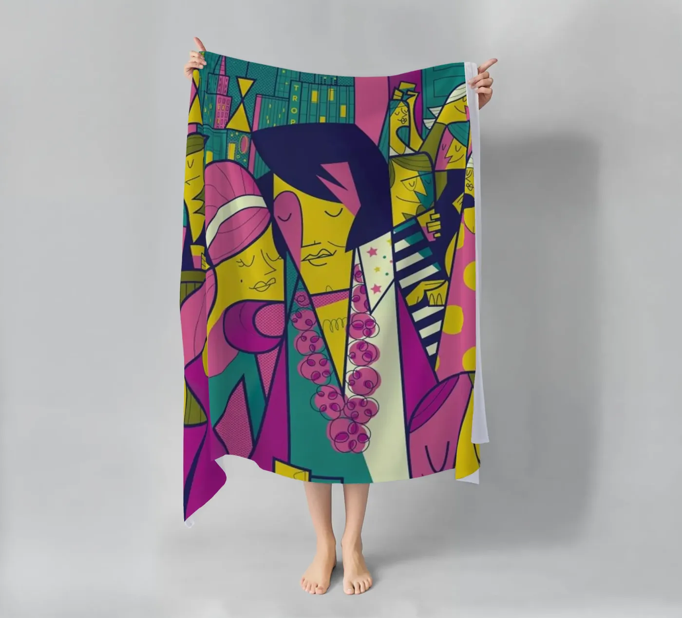 Elvis beach towel by Ale Giorgini