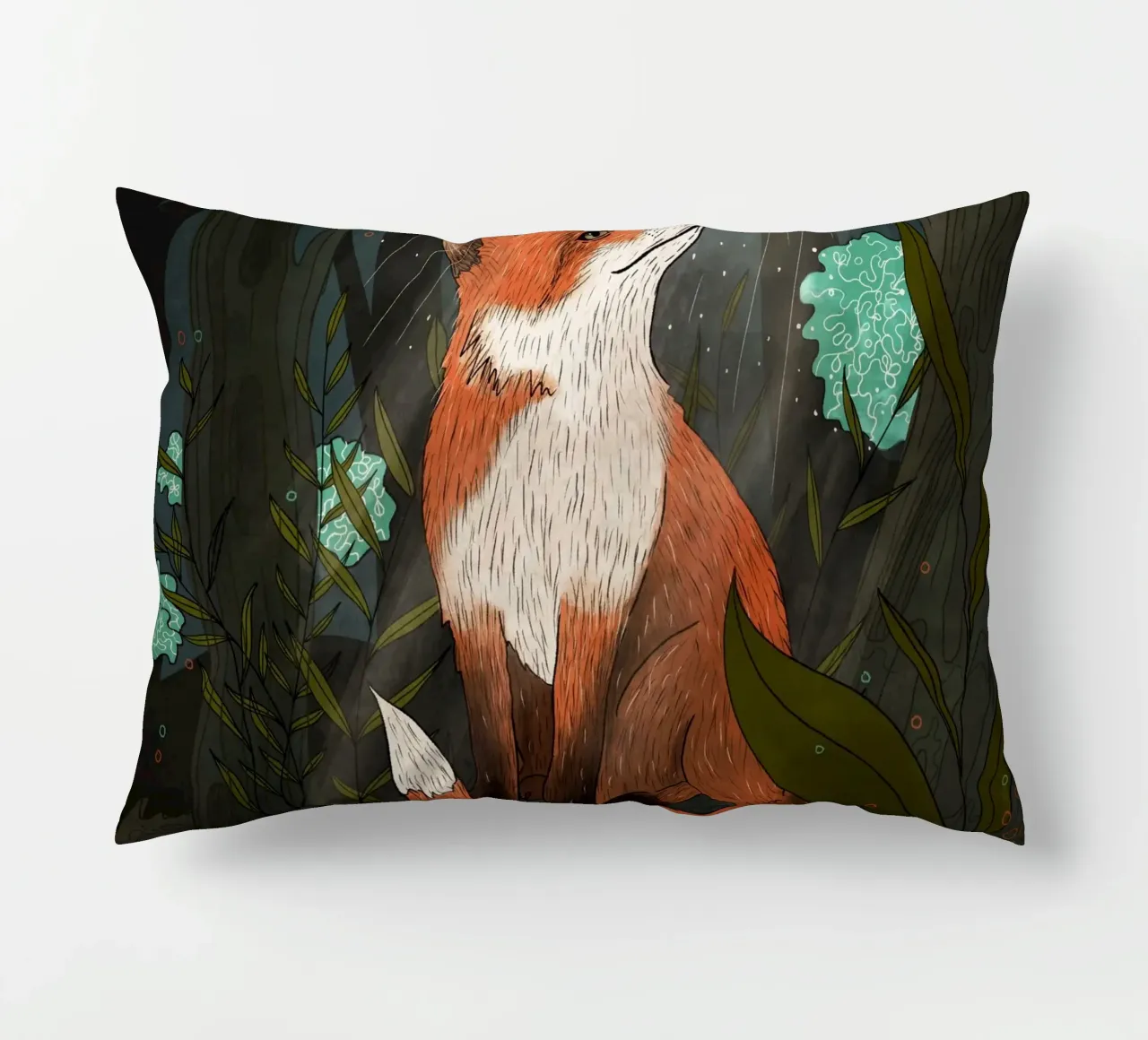 Fox in the magical forest decorative cushion by AnimalArt