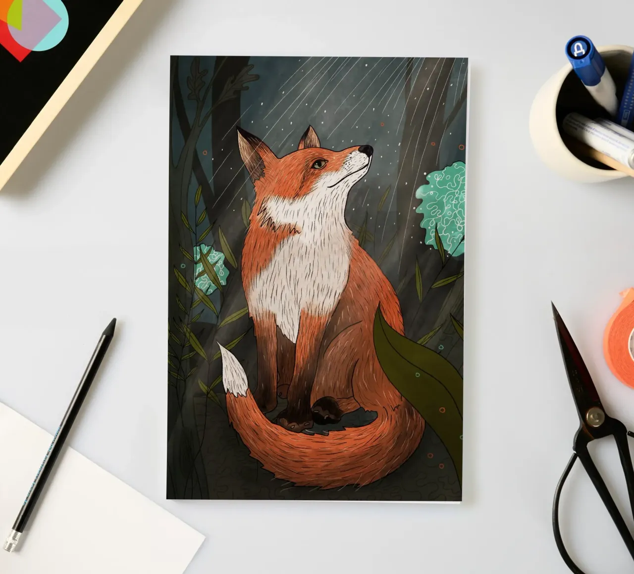 Fox in the magical forest notebook by AnimalArt