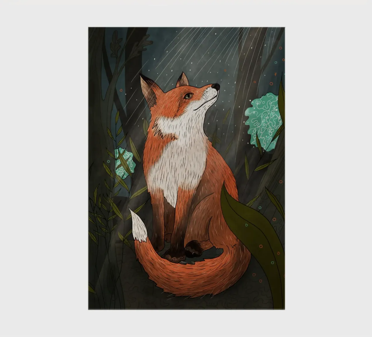Fox in the magical forest notebook by AnimalArt