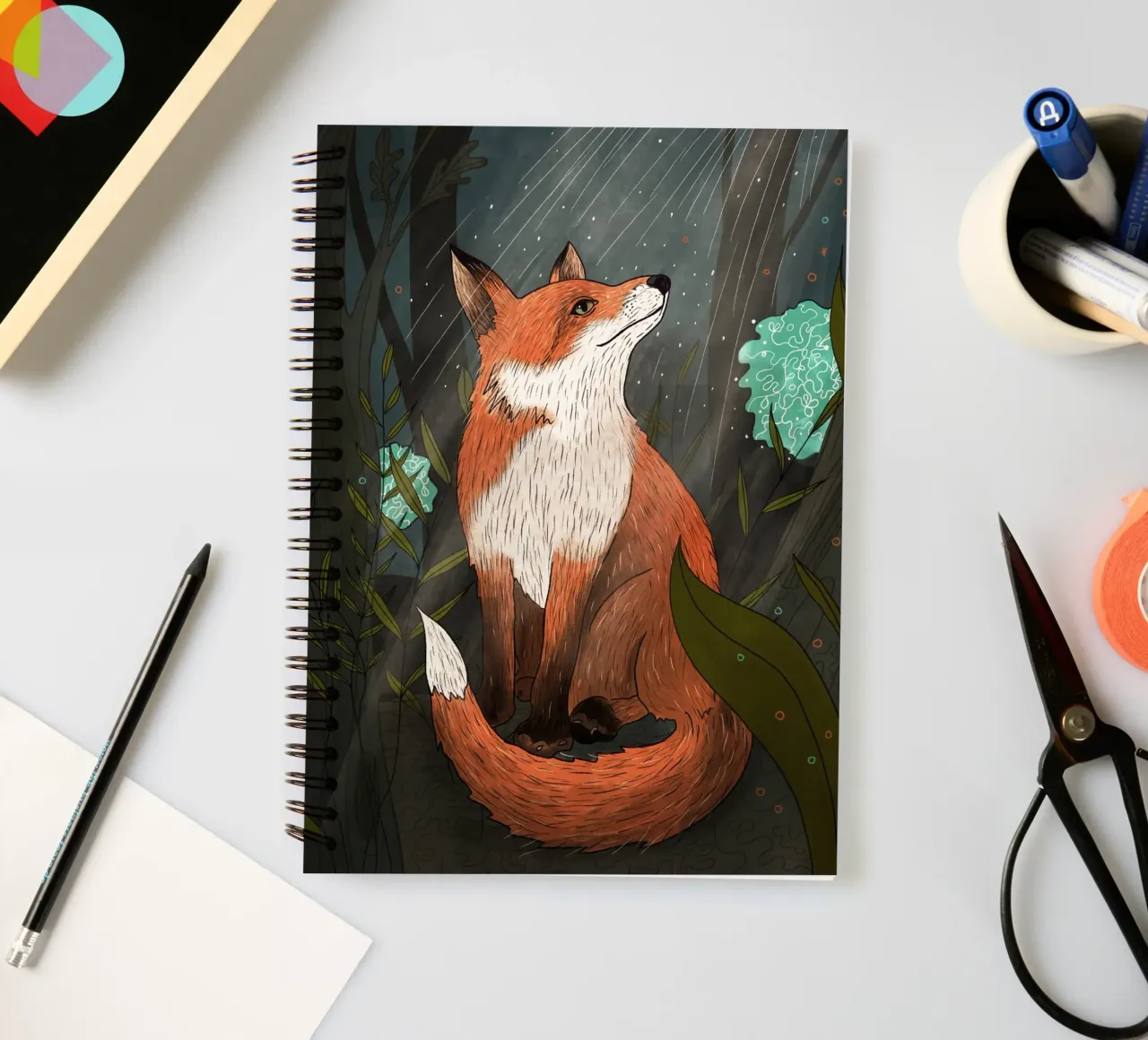 Vos in het magische bos notitieboek met spiraal van AnimalArt