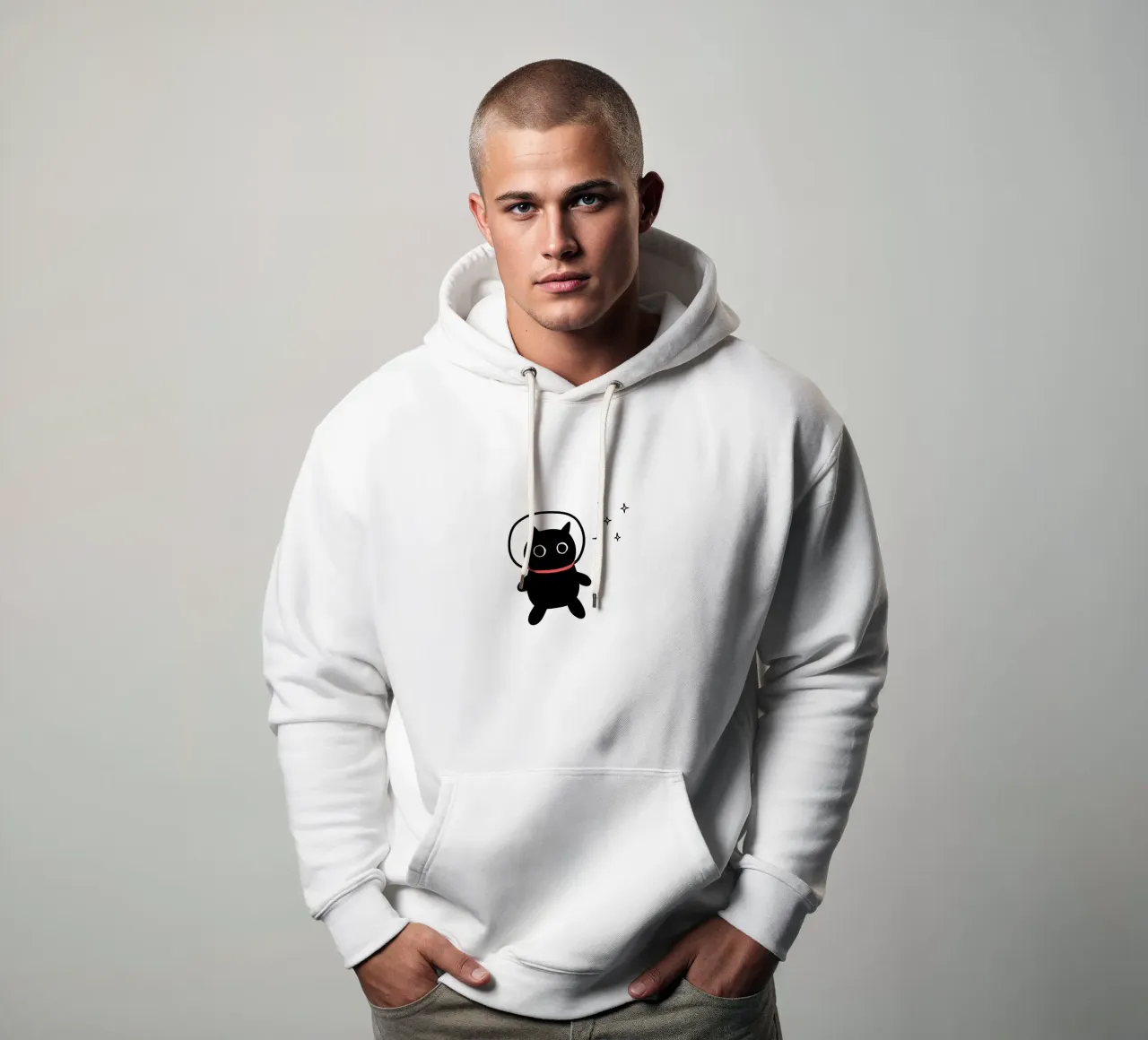 Cat lost in space felpa con cappuccio da BAINAI