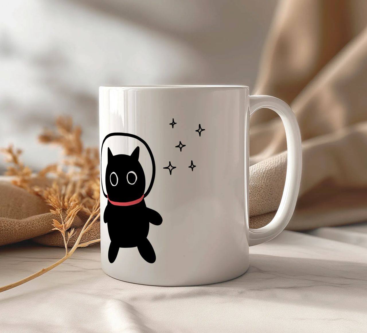 Cat lost in space tazza in ceramica da BAINAI