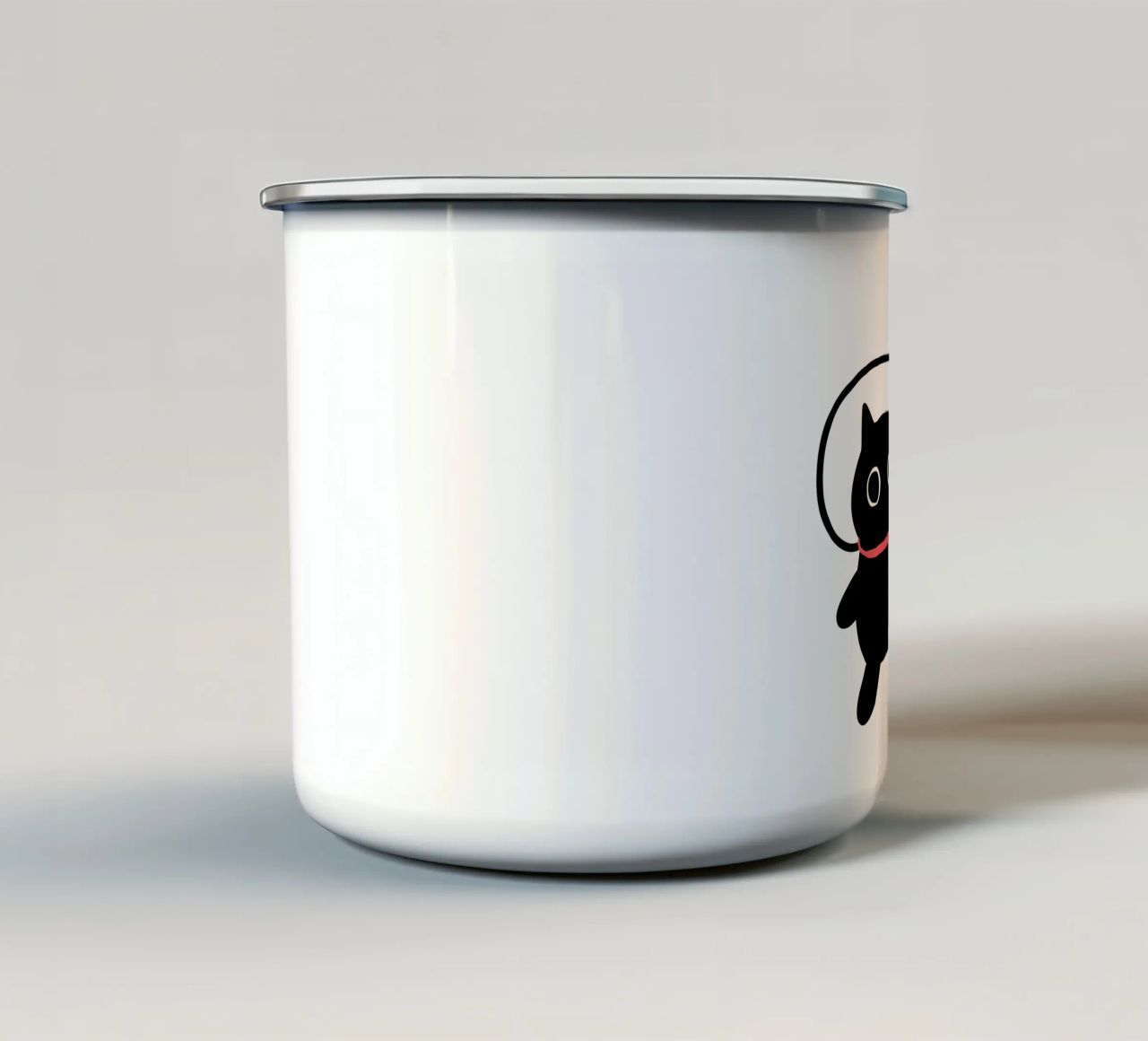Cat lost in space tazza in smalto da BAINAI
