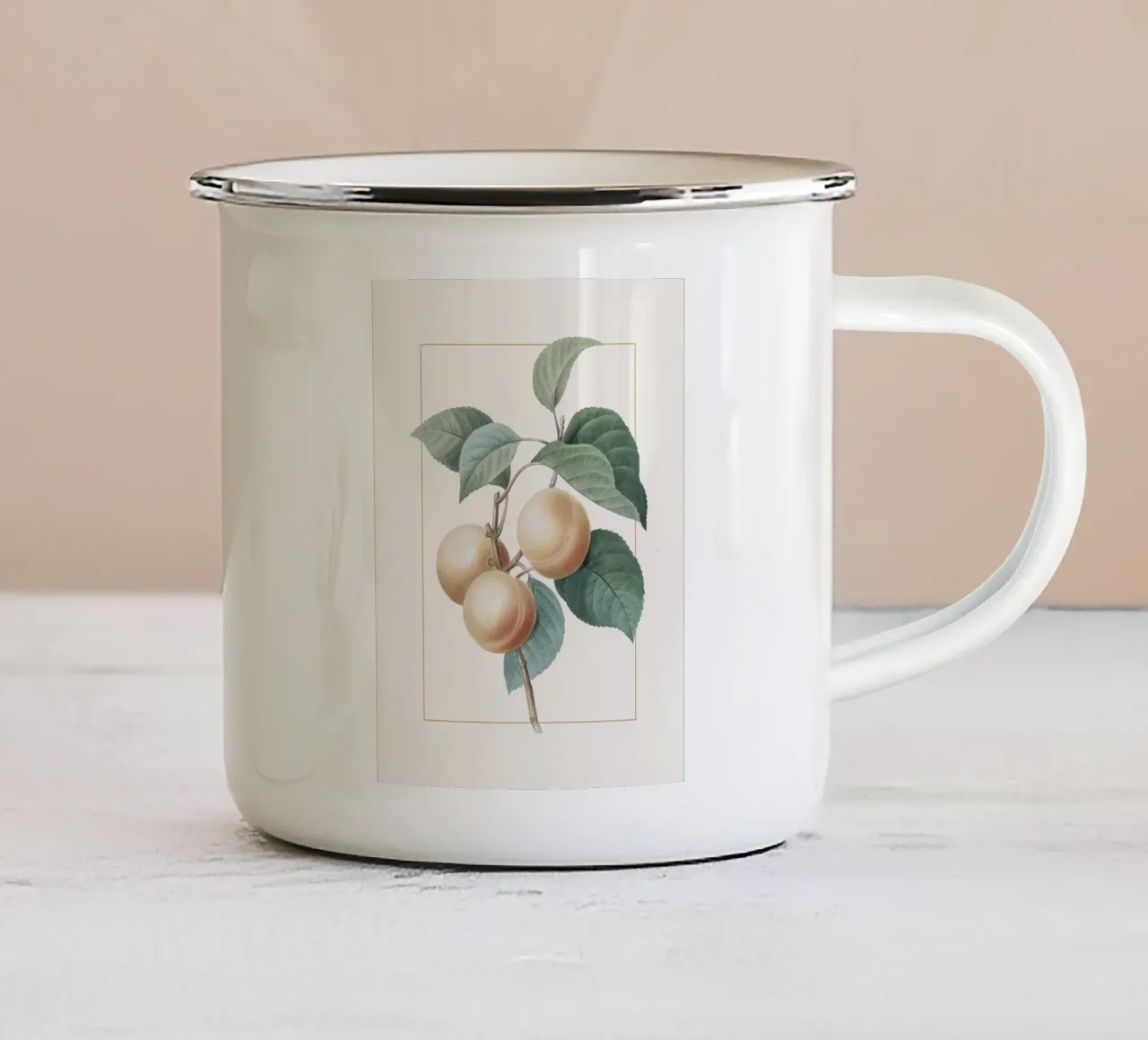 Apricot Peach tazza in smalto da apoloprints