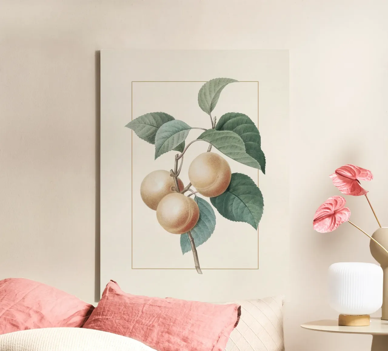 Apricot Peach canvas by apoloprints