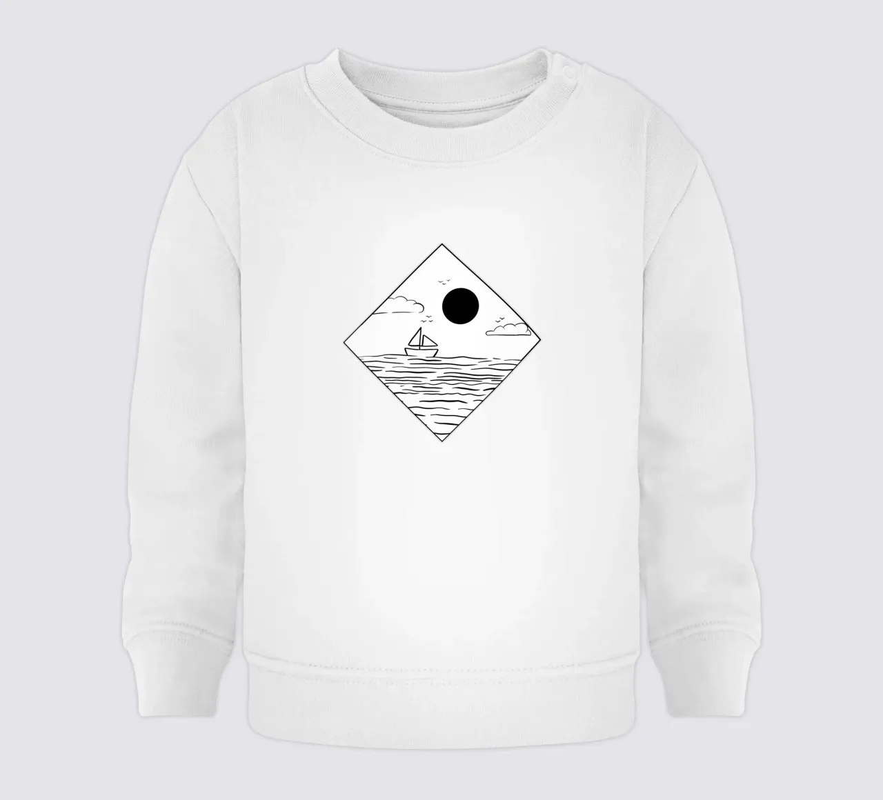 Boot im Meer Line Art felpa neonato da BAINAI