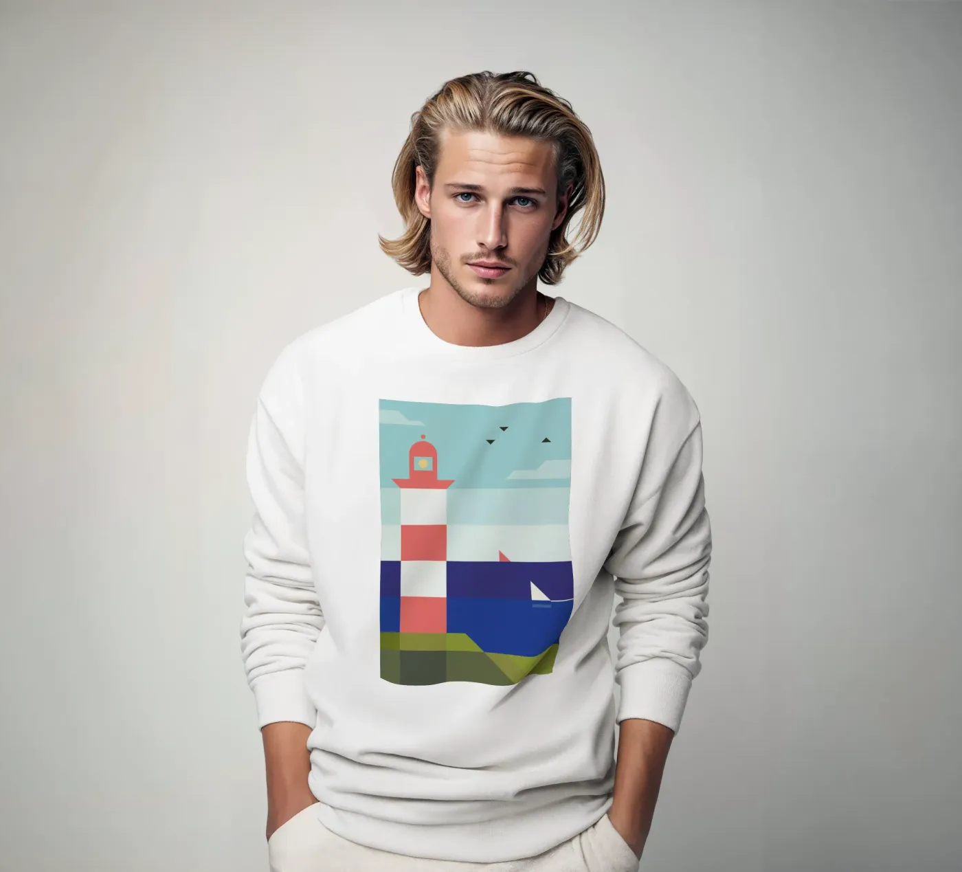 Lighthouse sweatshirt by Antony Squizzato