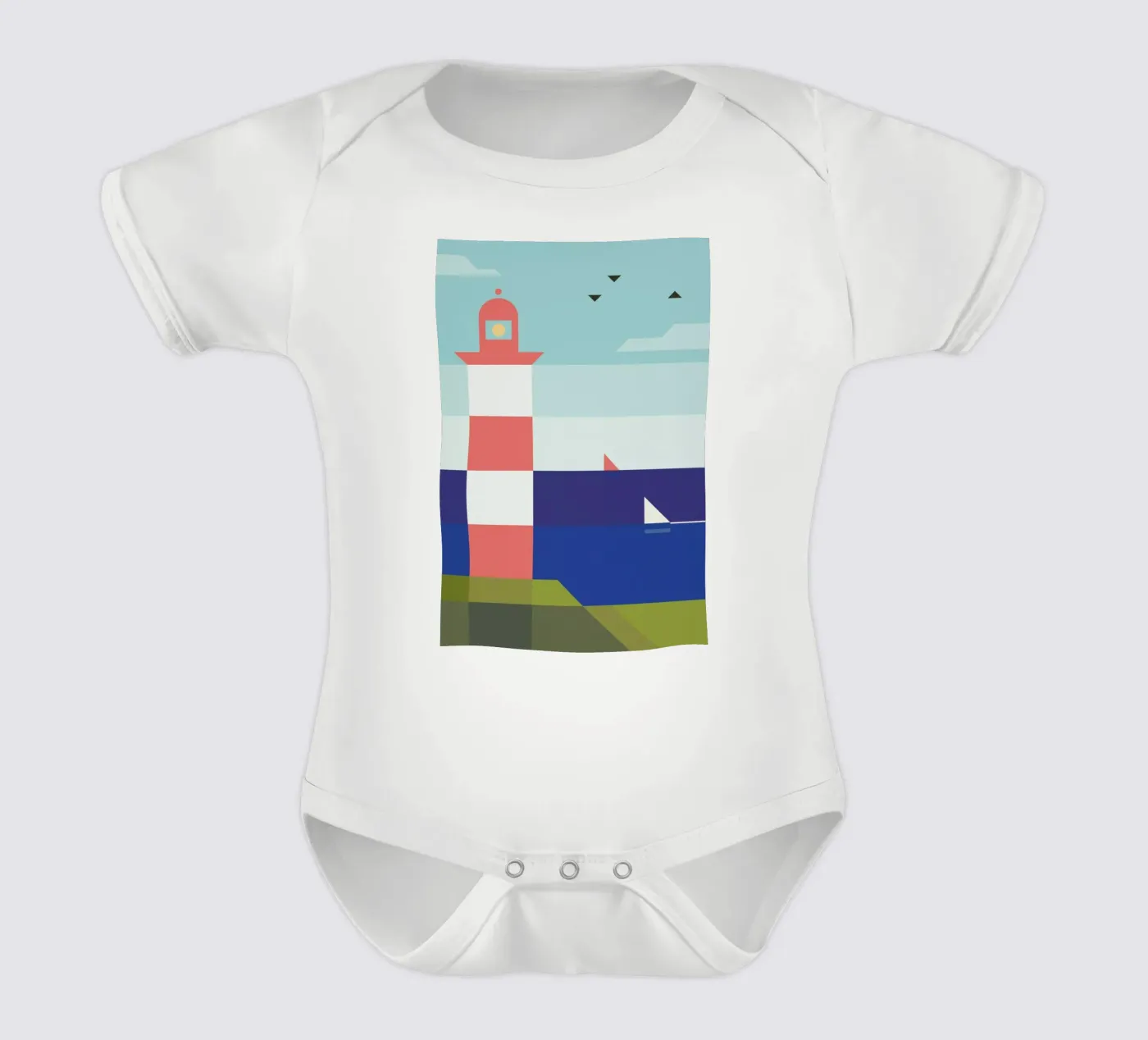 Lighthouse babyrompertje korte mouwen van Antony Squizzato