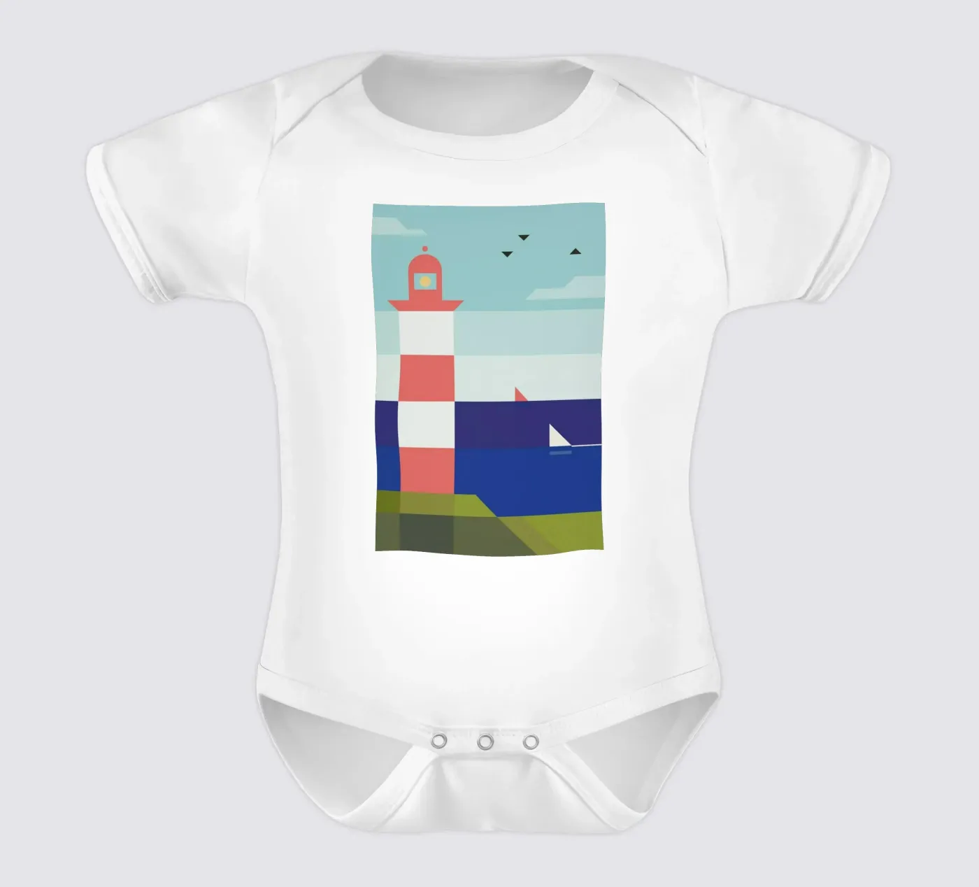 Lighthouse babyrompertje korte mouwen van Antony Squizzato