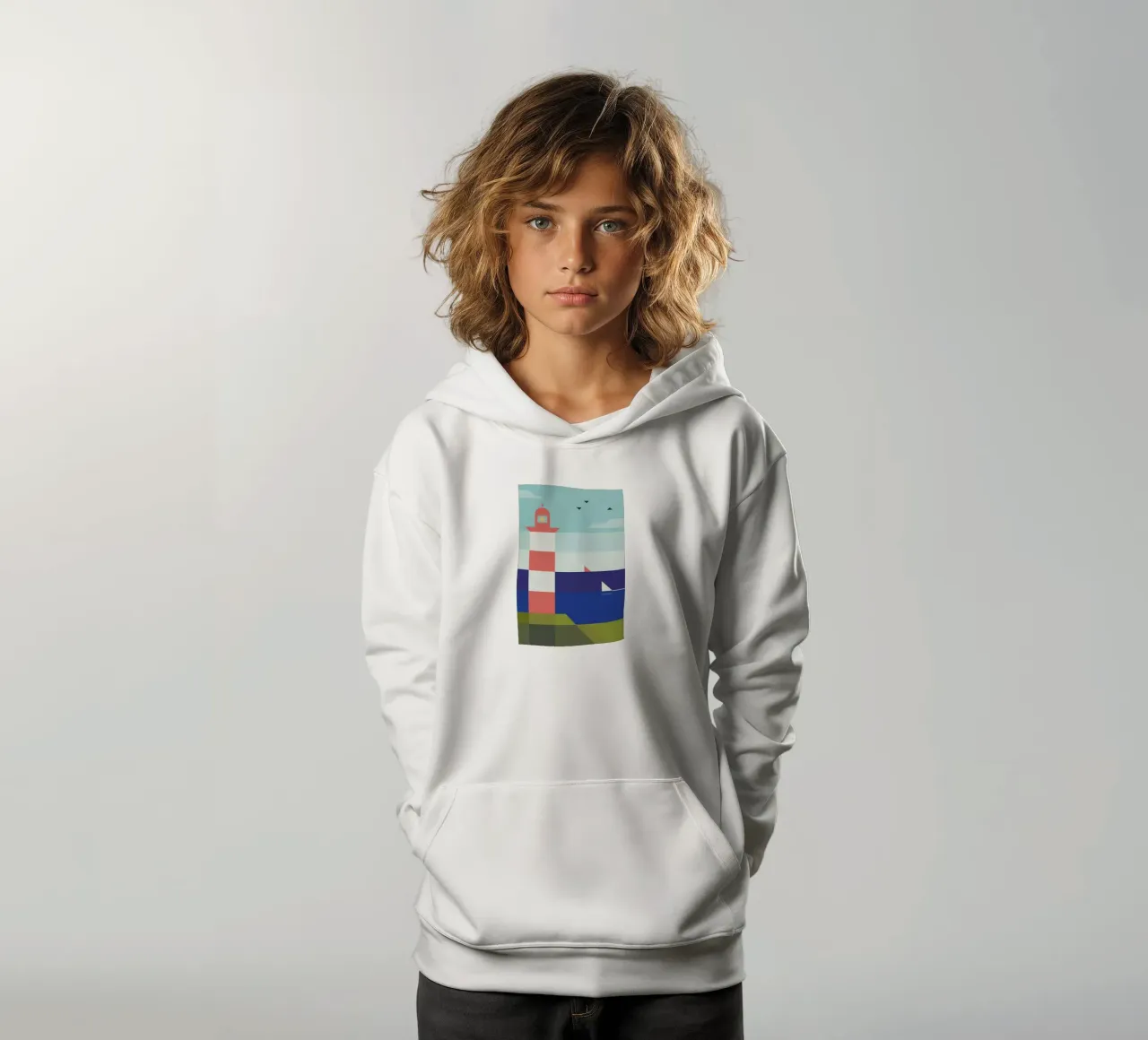 Lighthouse felpa bambino con cappuccio da Antony Squizzato