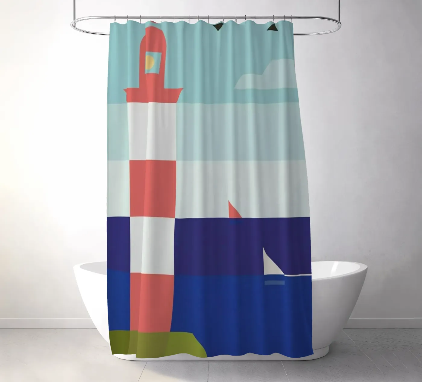 Lighthouse Duschvorhang von Antony Squizzato
