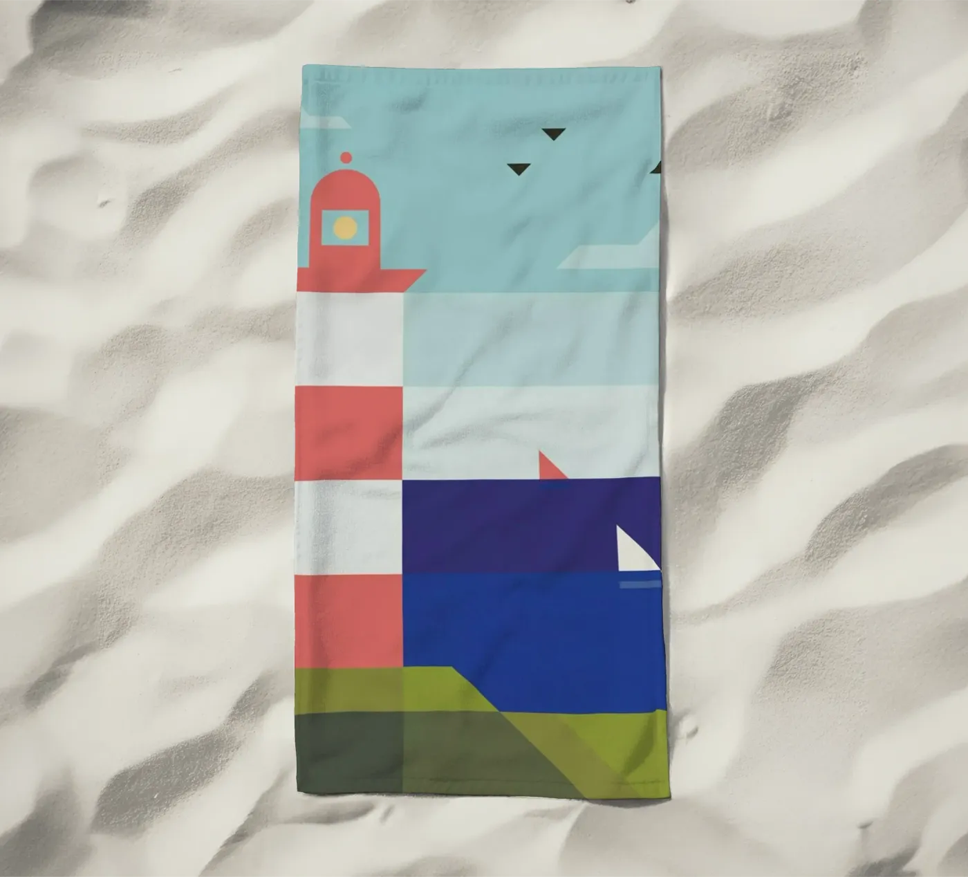 Lighthouse beach towel by Antony Squizzato
