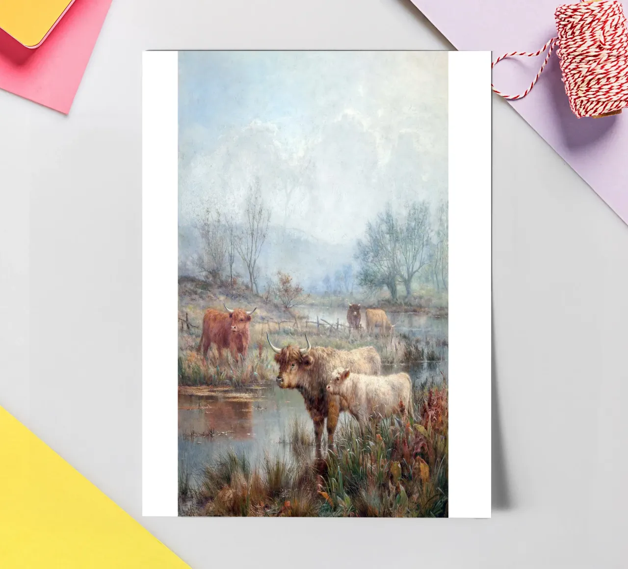 Highland cattle foglio adesivo da apoloprints