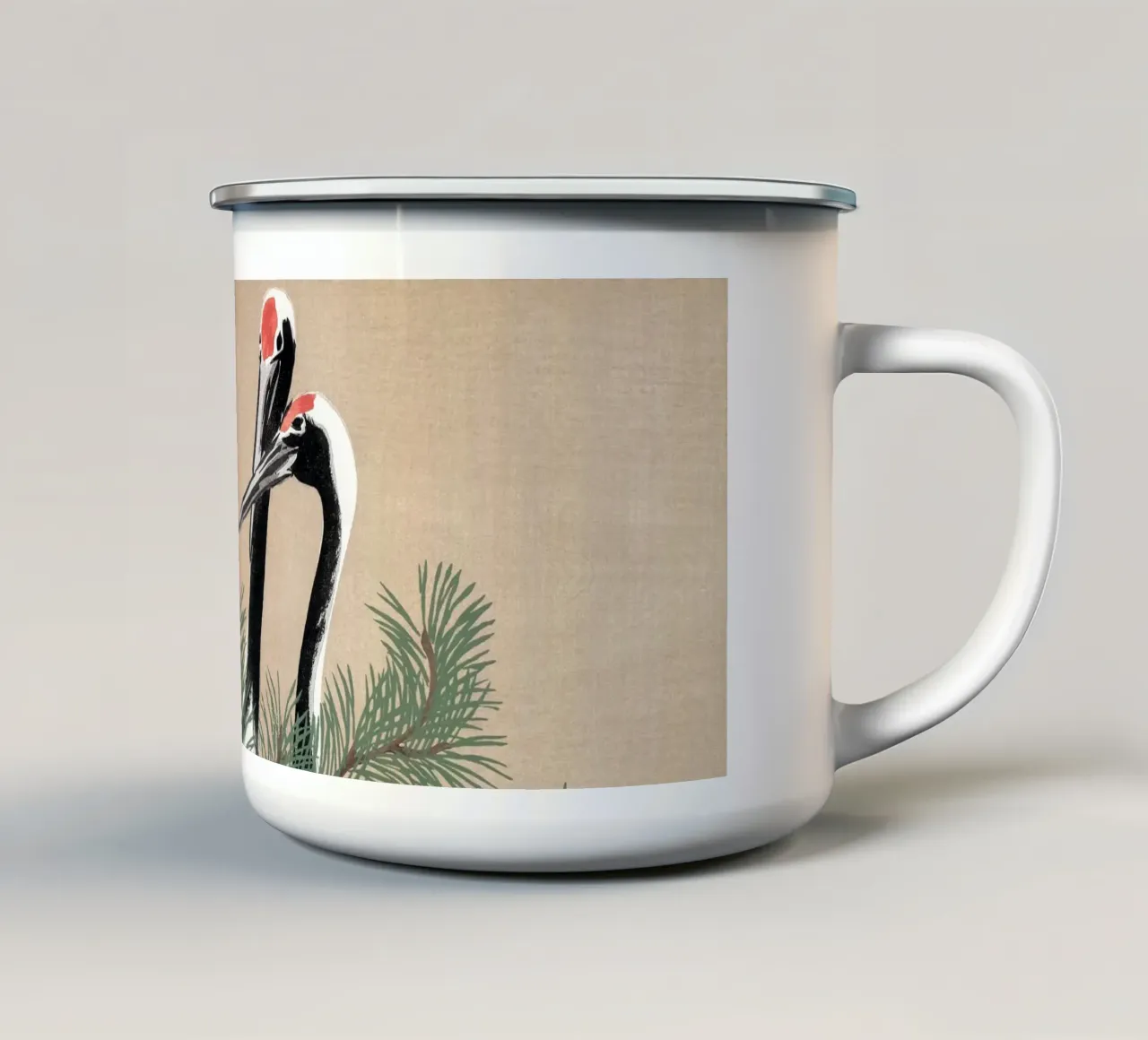 Tsuru - Kamisaka sekka tazza in smalto da apoloprints