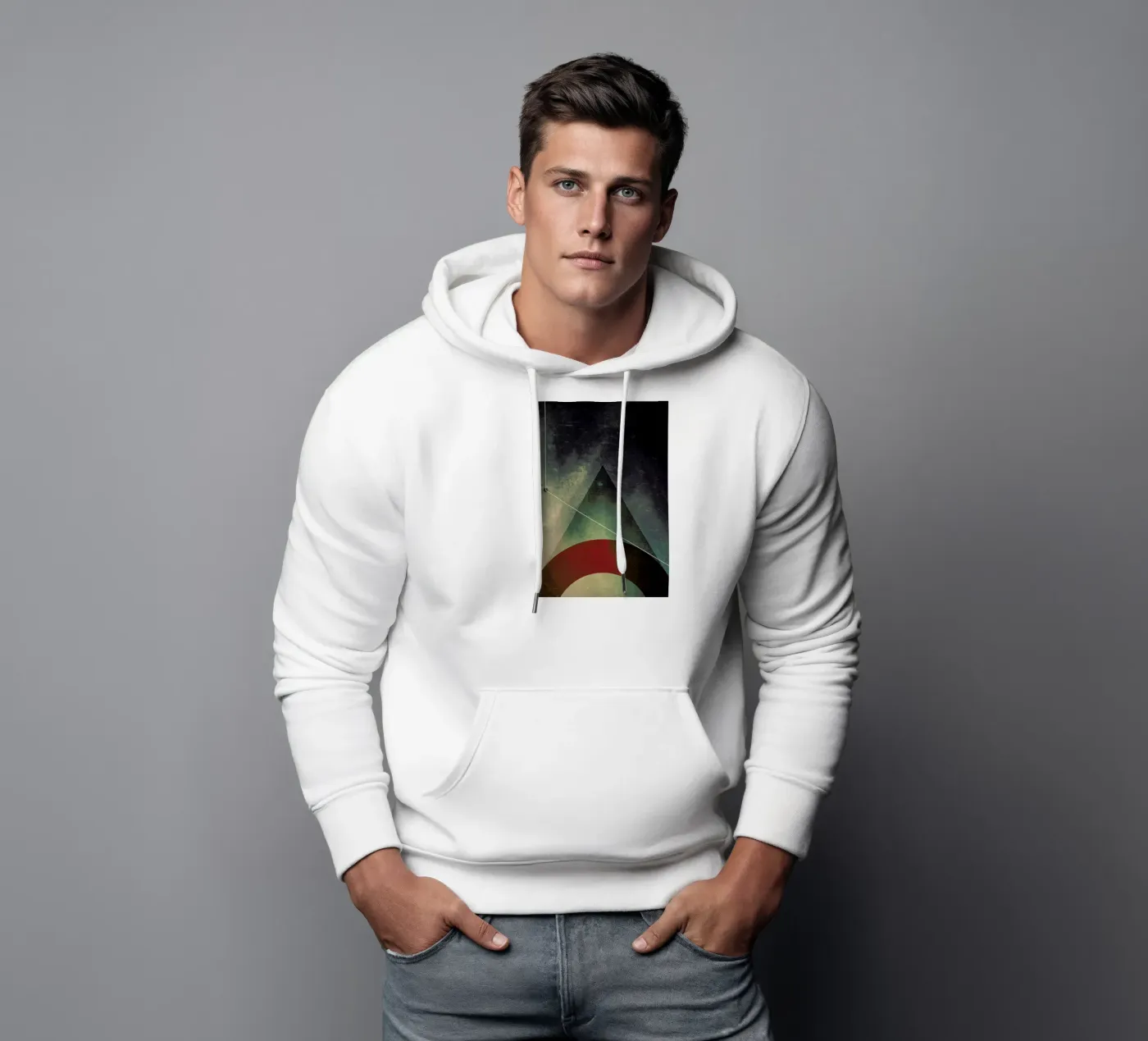 Triangle circle half hoodie by Danny Ivan