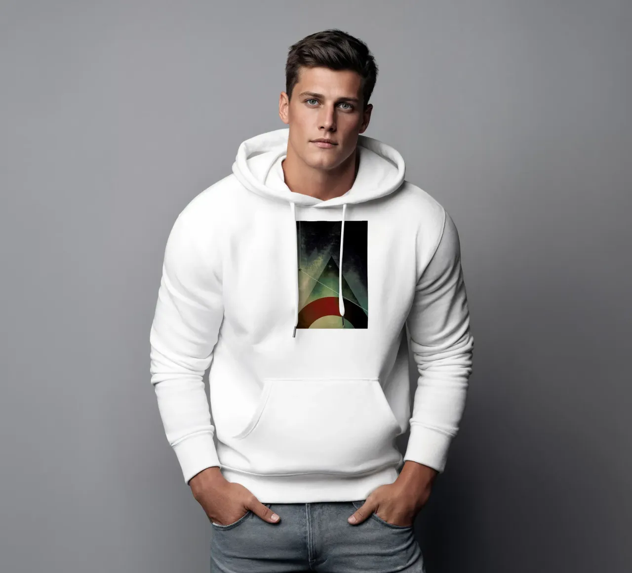 Triangle circle half hoodie by Danny Ivan