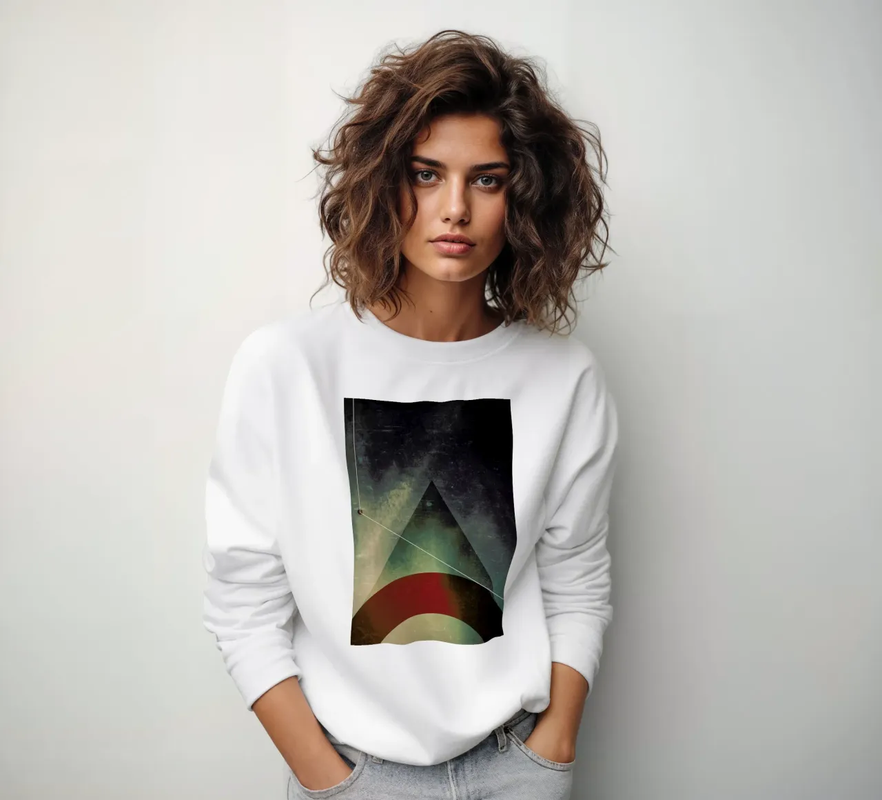 Triangle circle half sweatshirt by Danny Ivan