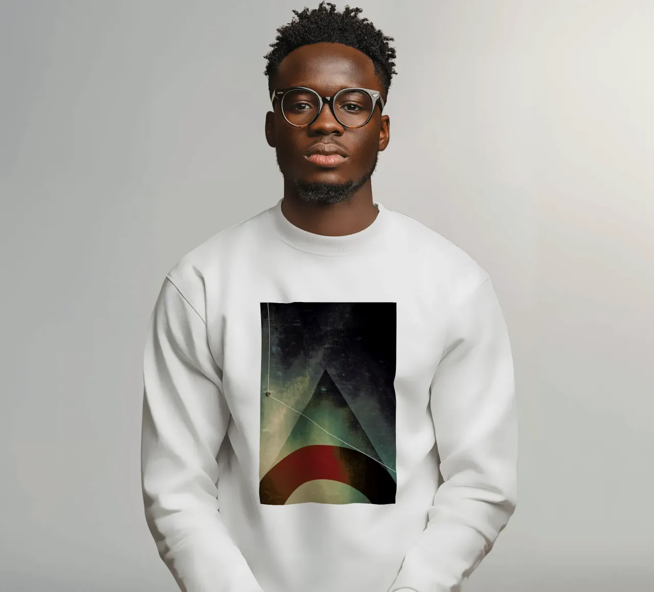 Triangle circle half sweatshirt by Danny Ivan