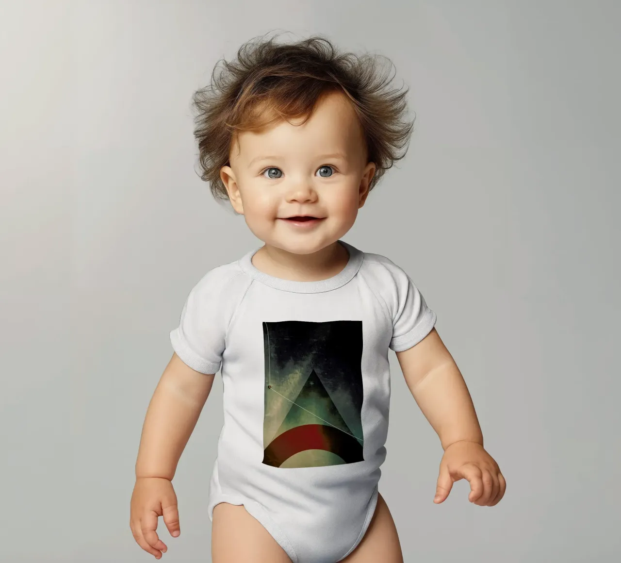 Triangle circle half body neonato maniche corte da Danny Ivan