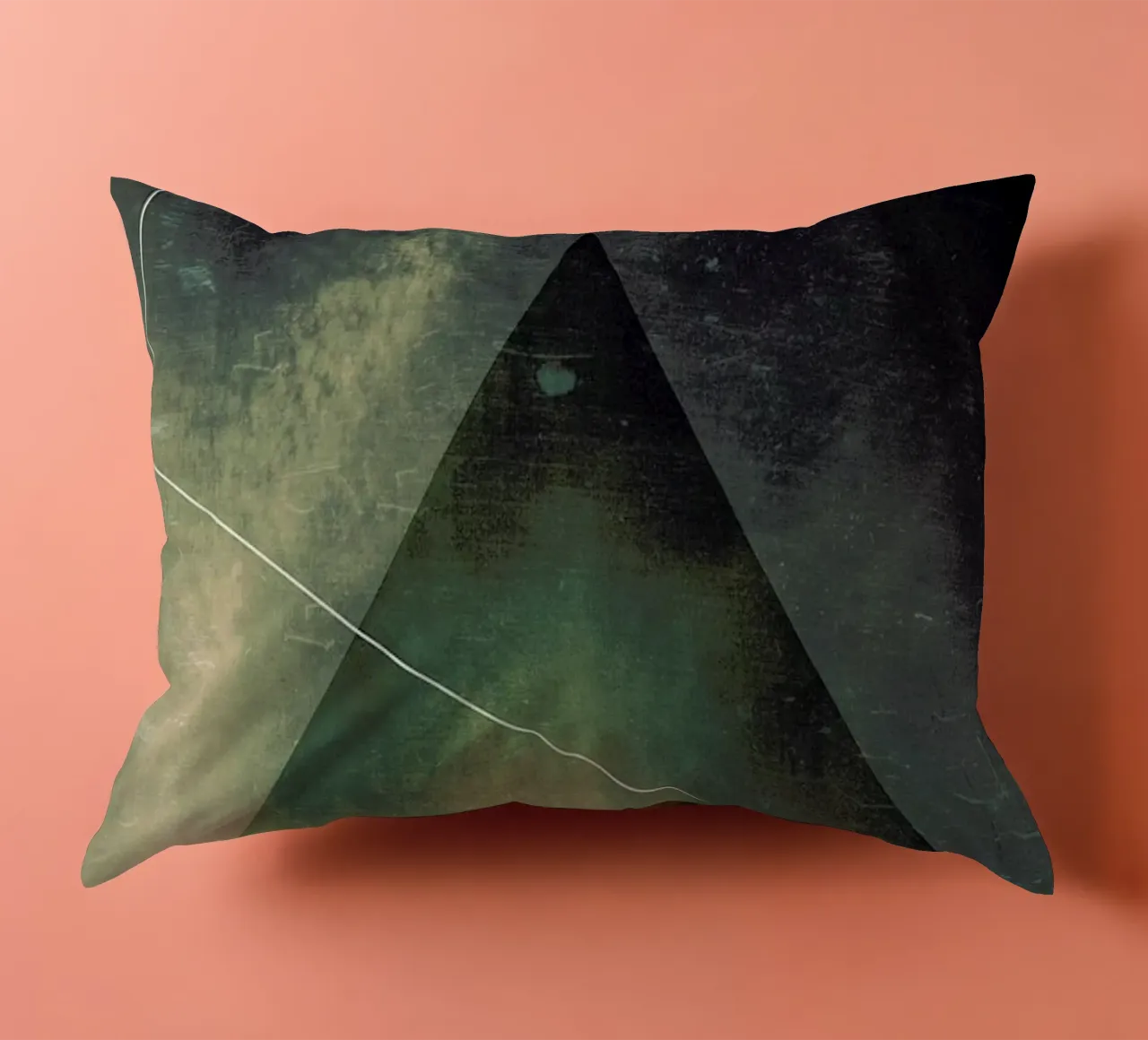 Triangle circle half Kissen von Danny Ivan