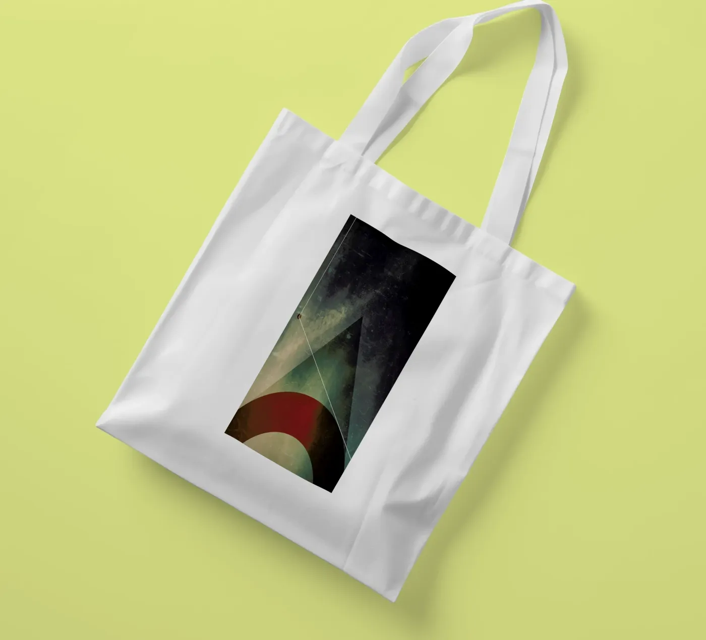 Triangle circle half tote bag by Danny Ivan