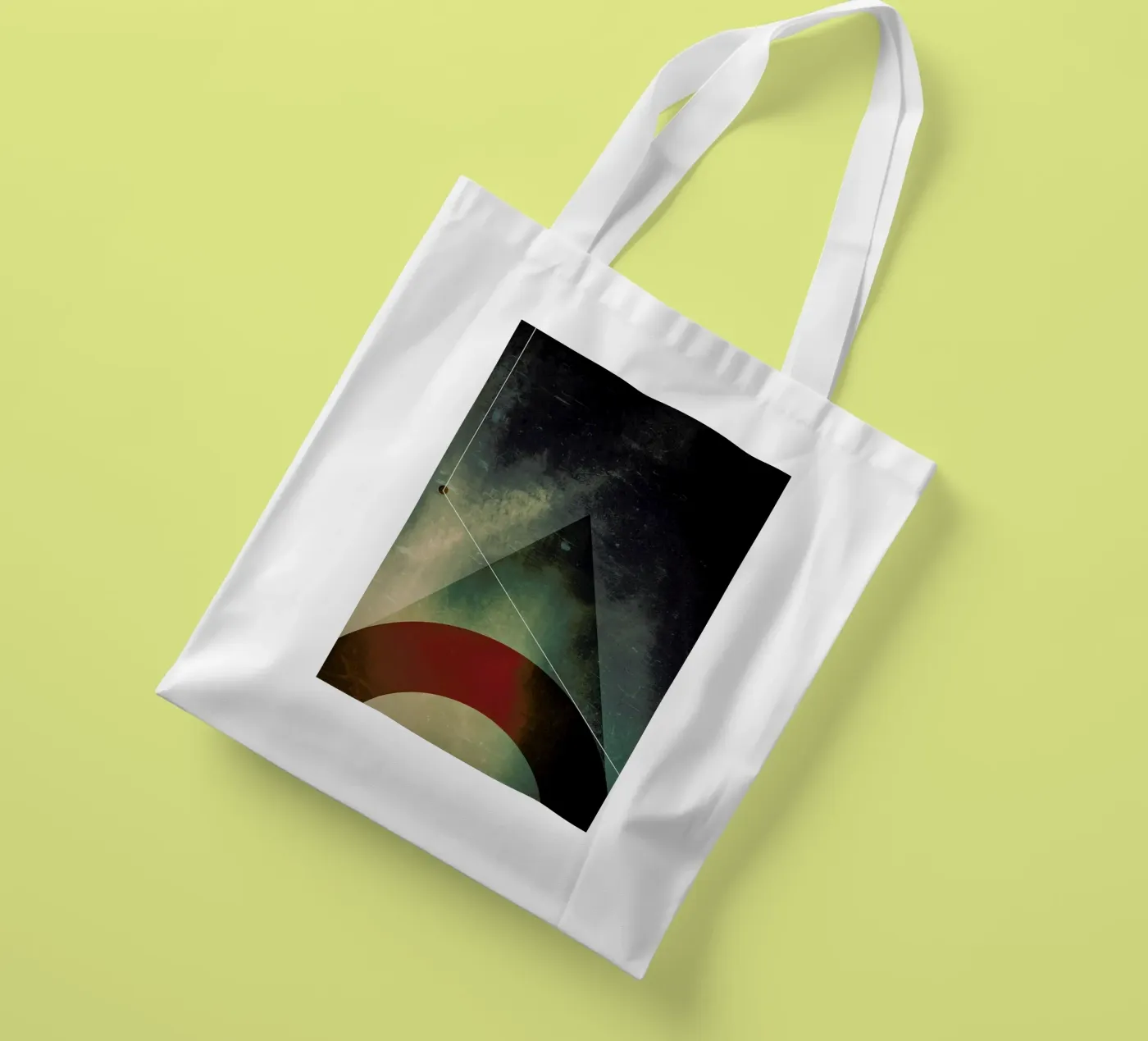 Triangle circle half tote bag by Danny Ivan