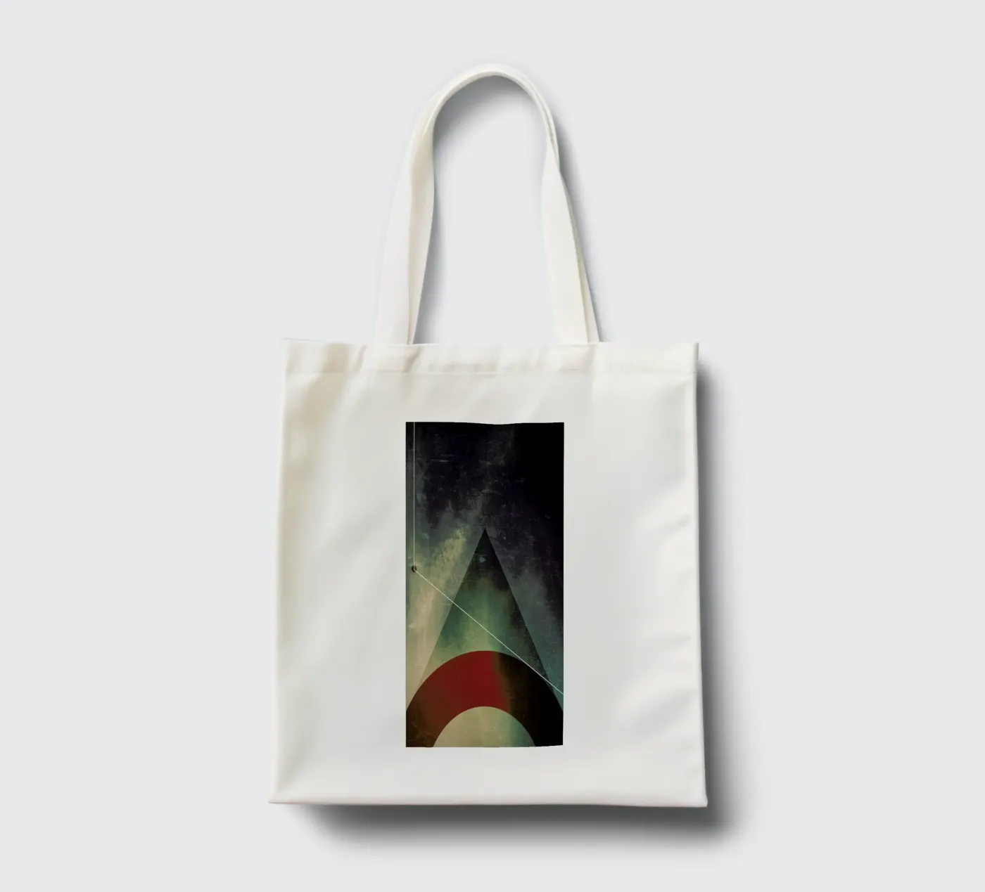 Triangle circle half tote bag by Danny Ivan