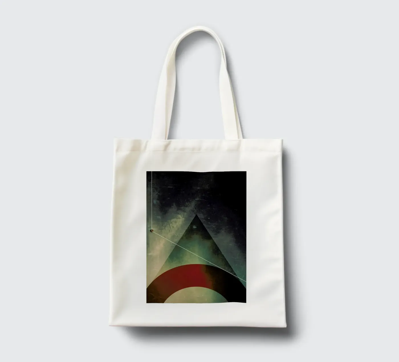 Triangle circle half tote bag by Danny Ivan