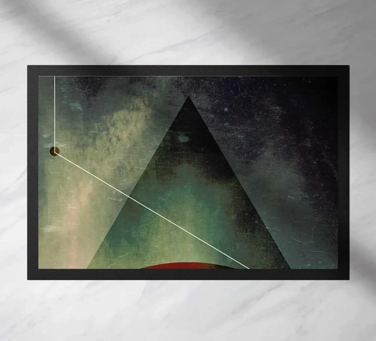 Triangle circle half doormat by Danny Ivan