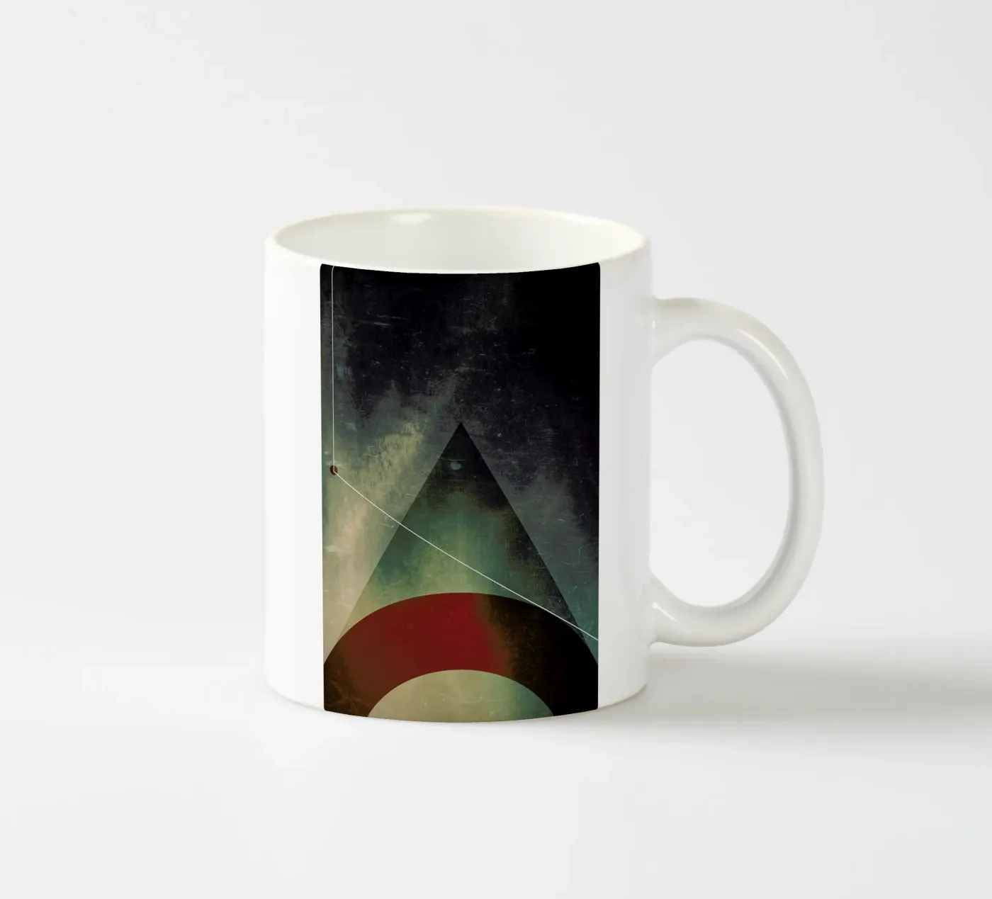 Triangle circle half Keramik Tasse von Danny Ivan