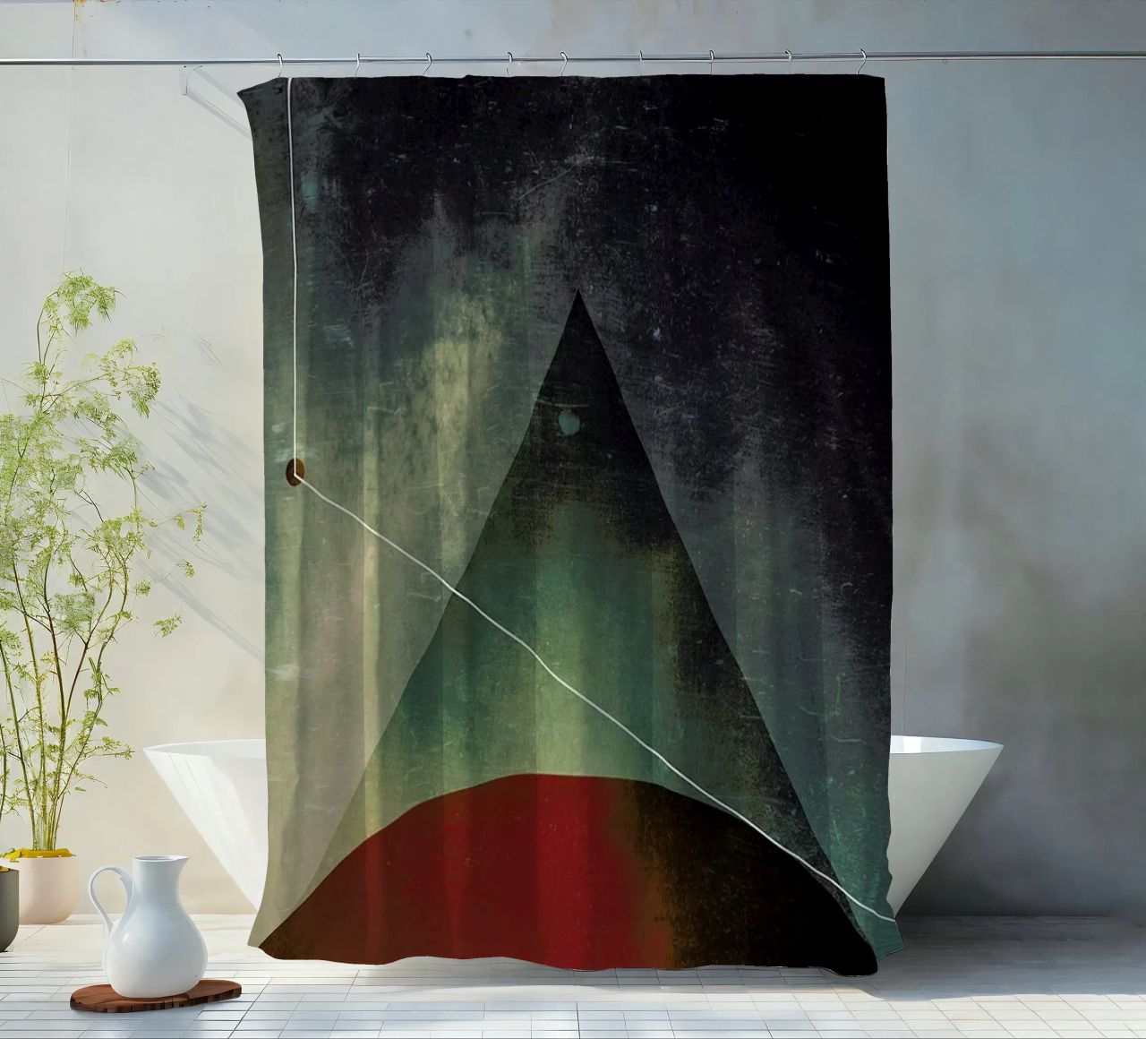 Triangle circle half Duschvorhang von Danny Ivan