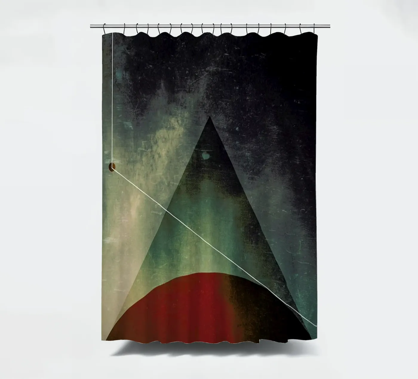 Triangle circle half douchegordijn van Danny Ivan