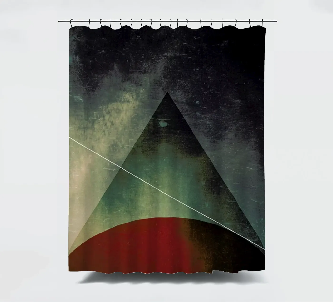 Triangle circle half douchegordijn van Danny Ivan