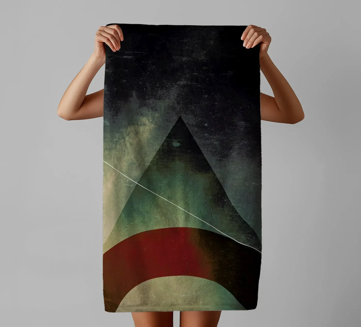 Triangle circle half Handtuch von Danny Ivan