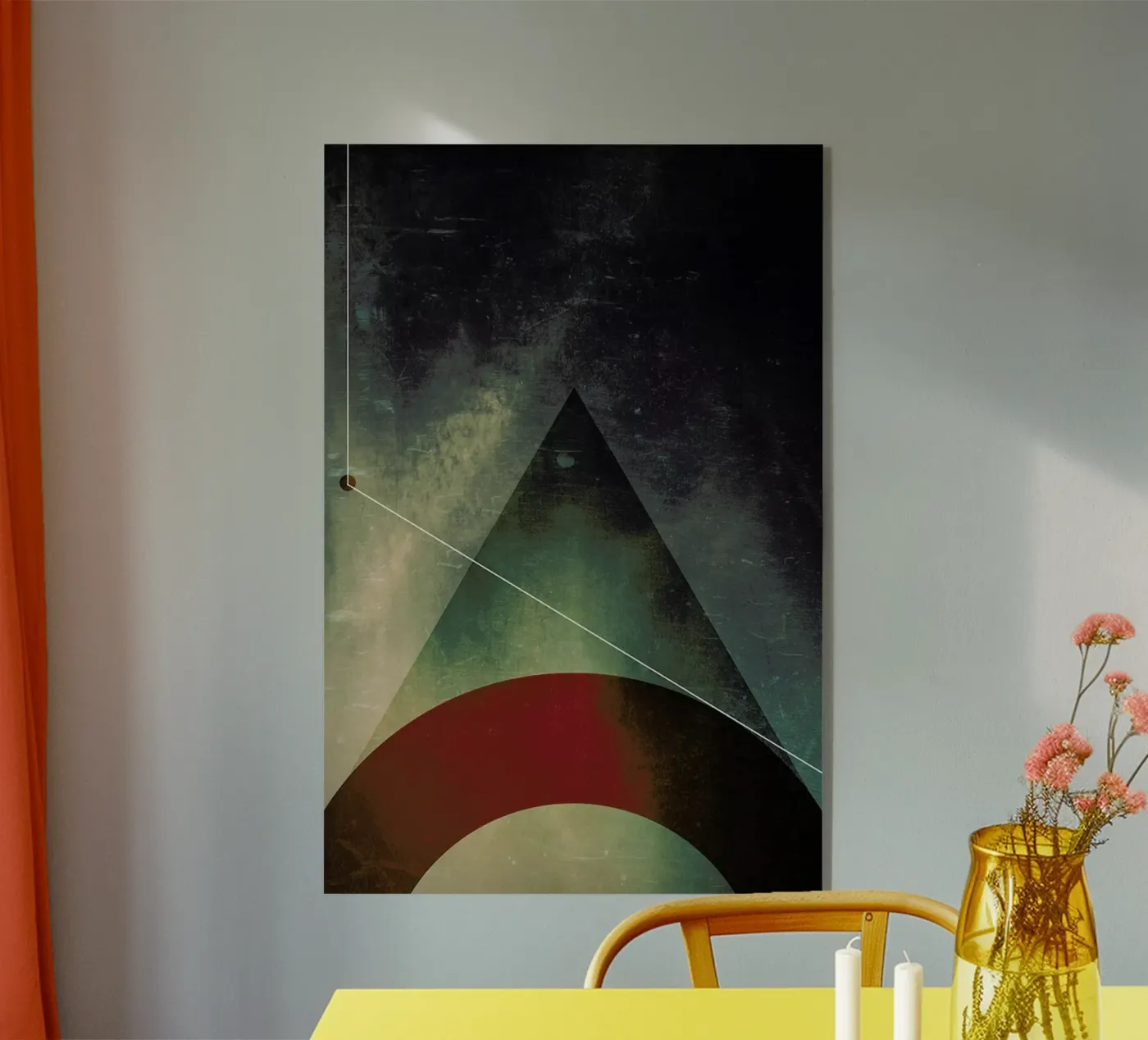 Triangle circle half acrylic glass by Danny Ivan