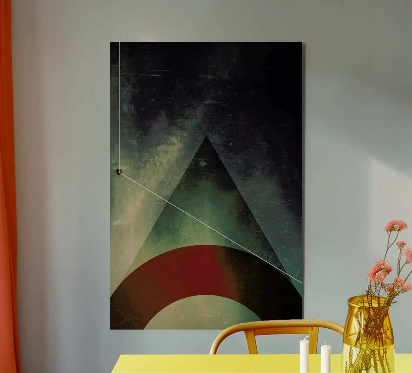 Triangle circle half alluminio dibond da Danny Ivan