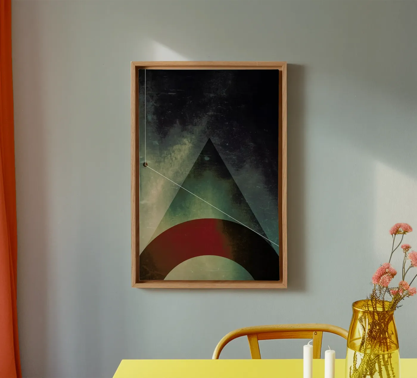 Triangle circle half canvas by Danny Ivan