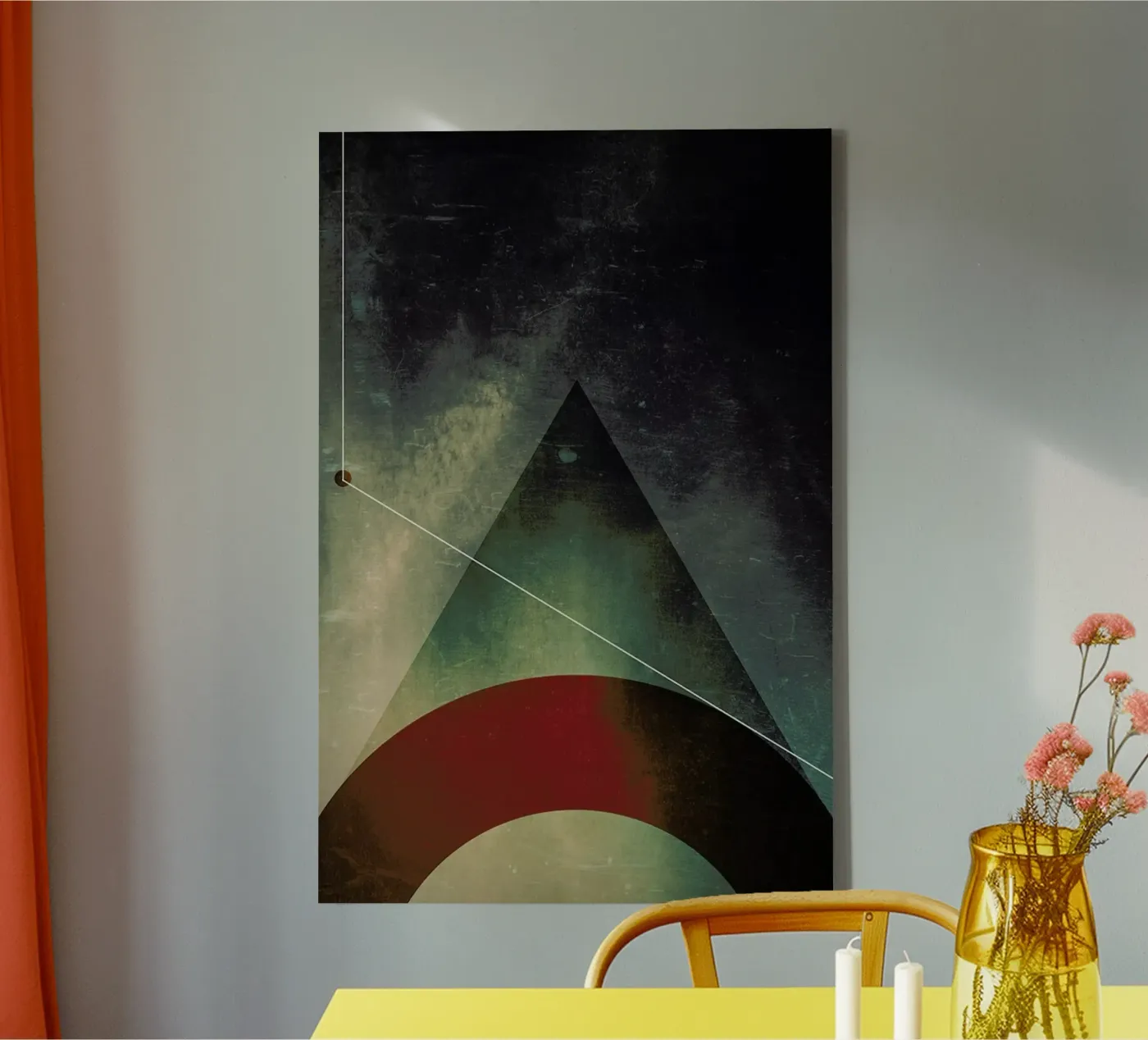 Triangle circle half canvas by Danny Ivan
