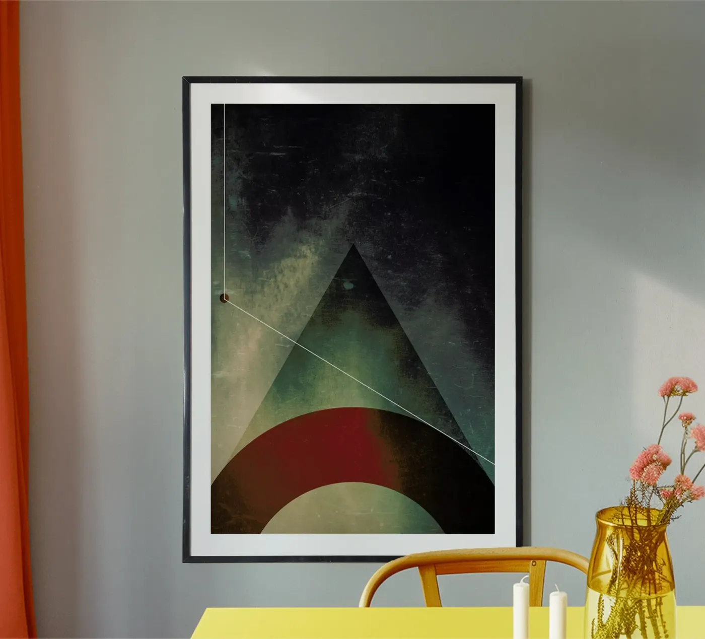 Triangle circle half poster van Danny Ivan