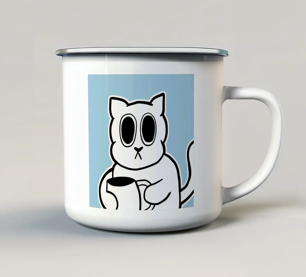 Coffee Cat II tazza in smalto da BAINAI