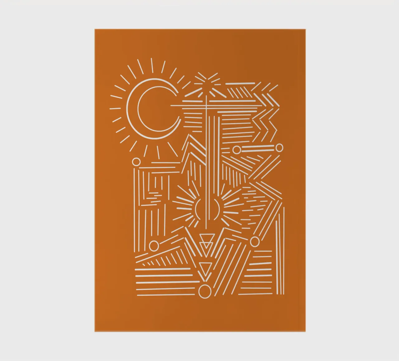 Boho lines notebook by BAINAI