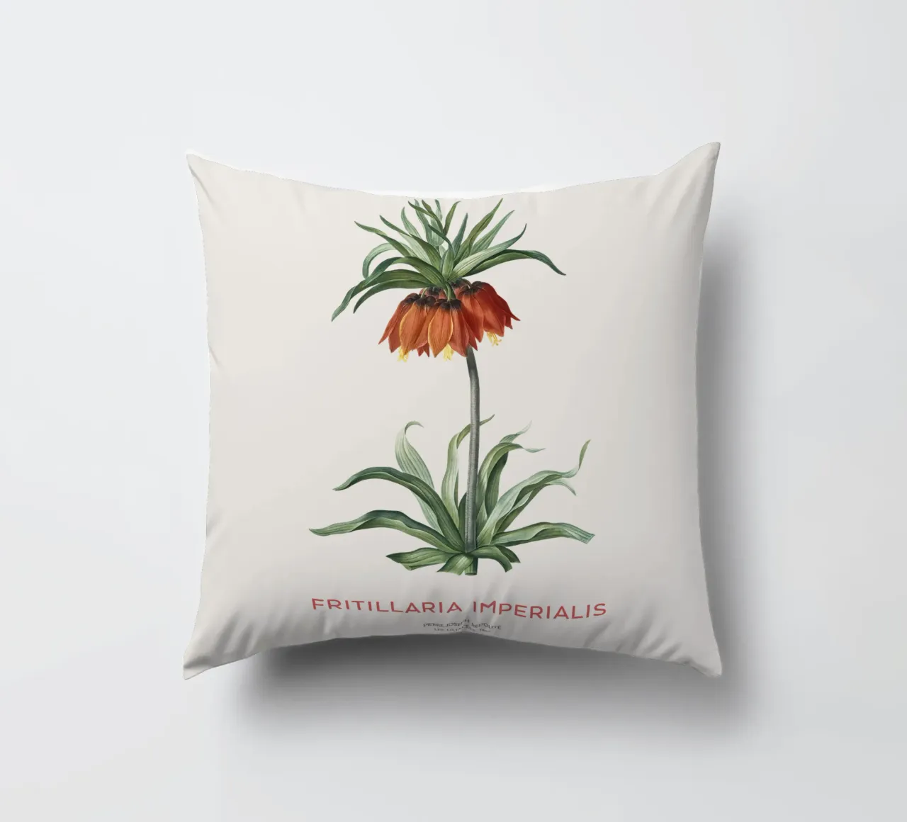 Tulipano curdo o Fritillaria imperialis cuscino da Vintagrafica