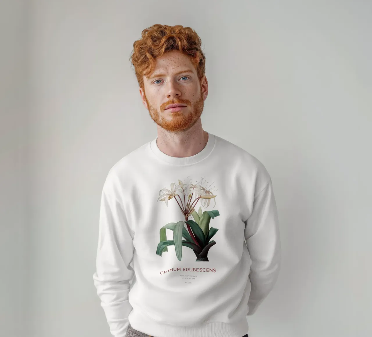 Sumpflilie oder Crinum erubescens Sweatshirt von Vintagrafica