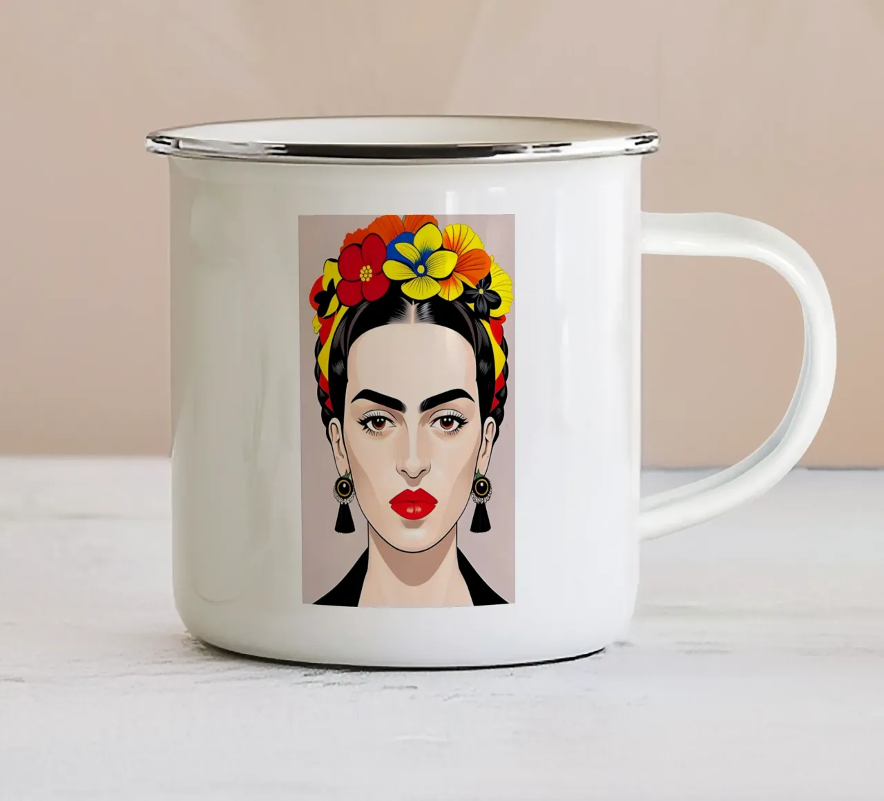 FRIDA tazza in smalto da ART DECO