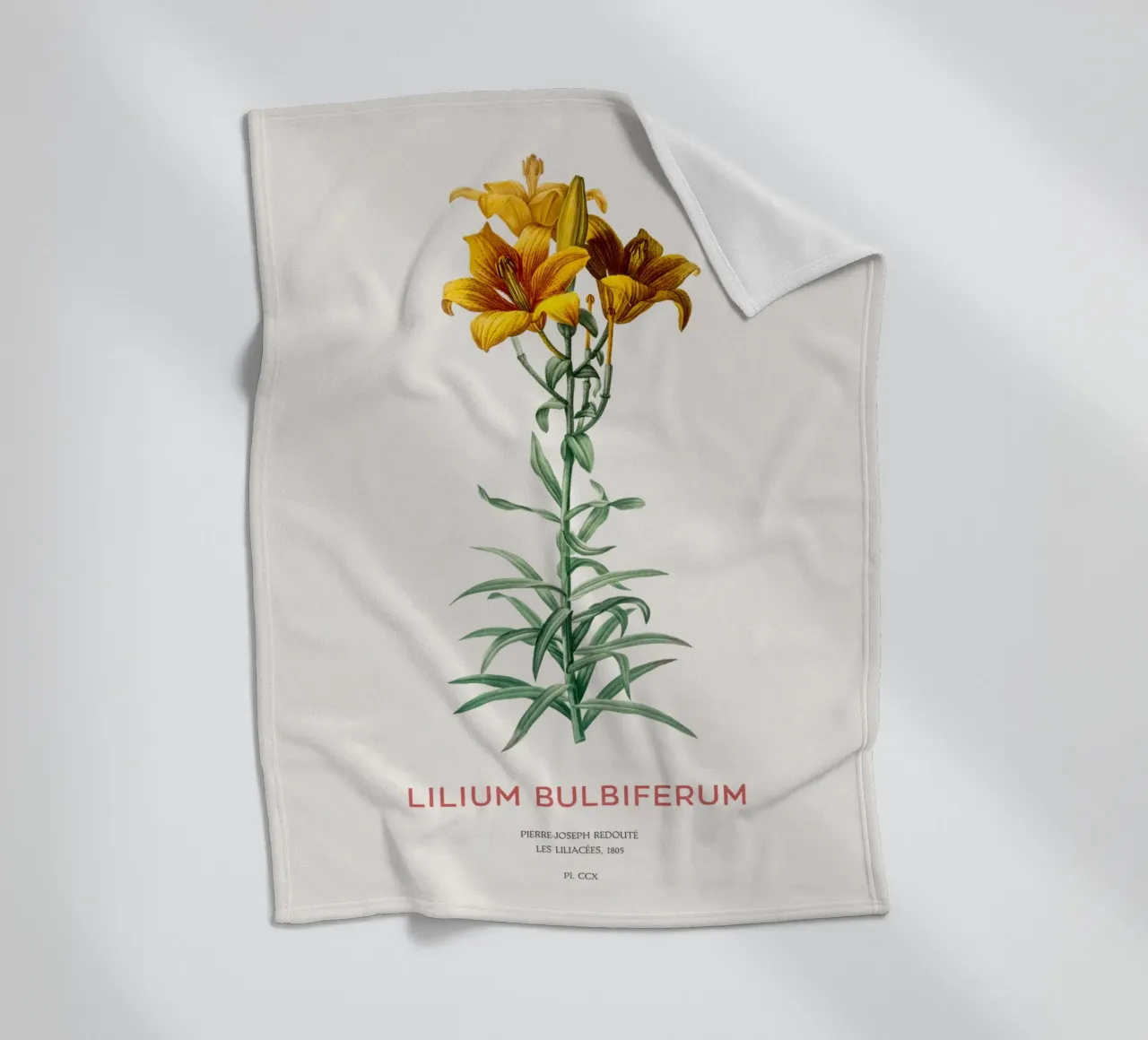 Giglio di fuoco o Lilium bulbiferum coperta in pile da Vintagrafica