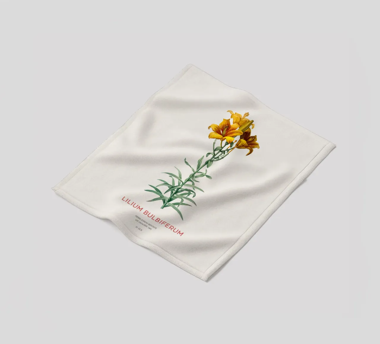 Giglio di fuoco o Lilium bulbiferum coperta in pile da Vintagrafica