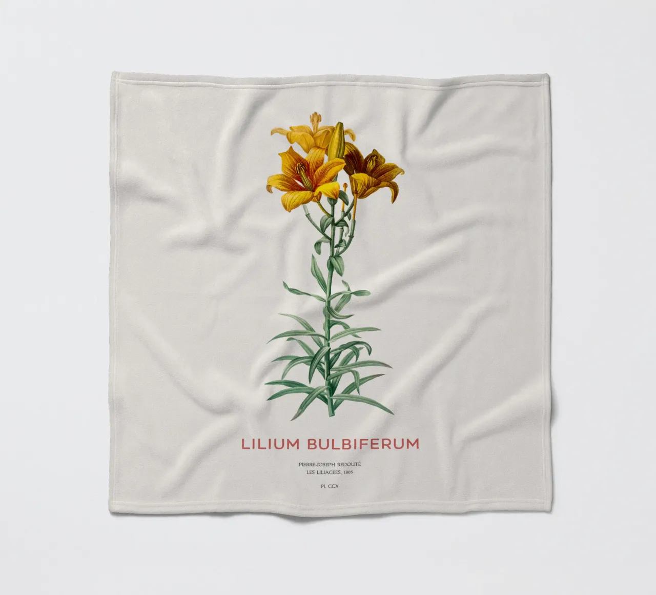 Giglio di fuoco o Lilium bulbiferum coperta in pile da Vintagrafica